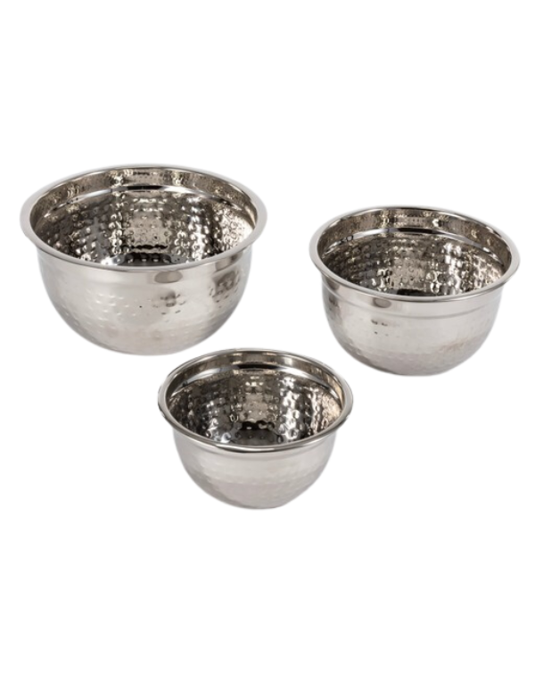 Stainless Steel Mixing Bowls Natural Finish Set of 3 TSNSS-28031 59 $ mixing bowls All Items Sully Innovations Sully Innovations