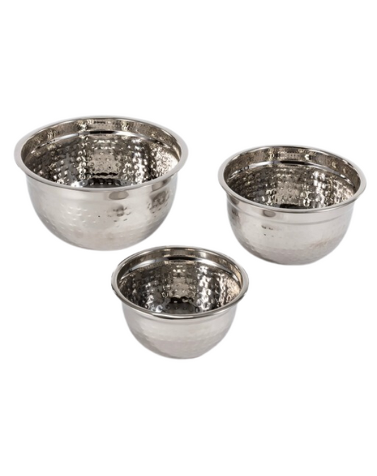 Stainless Steel Mixing Bowls Natural Finish Set of 3