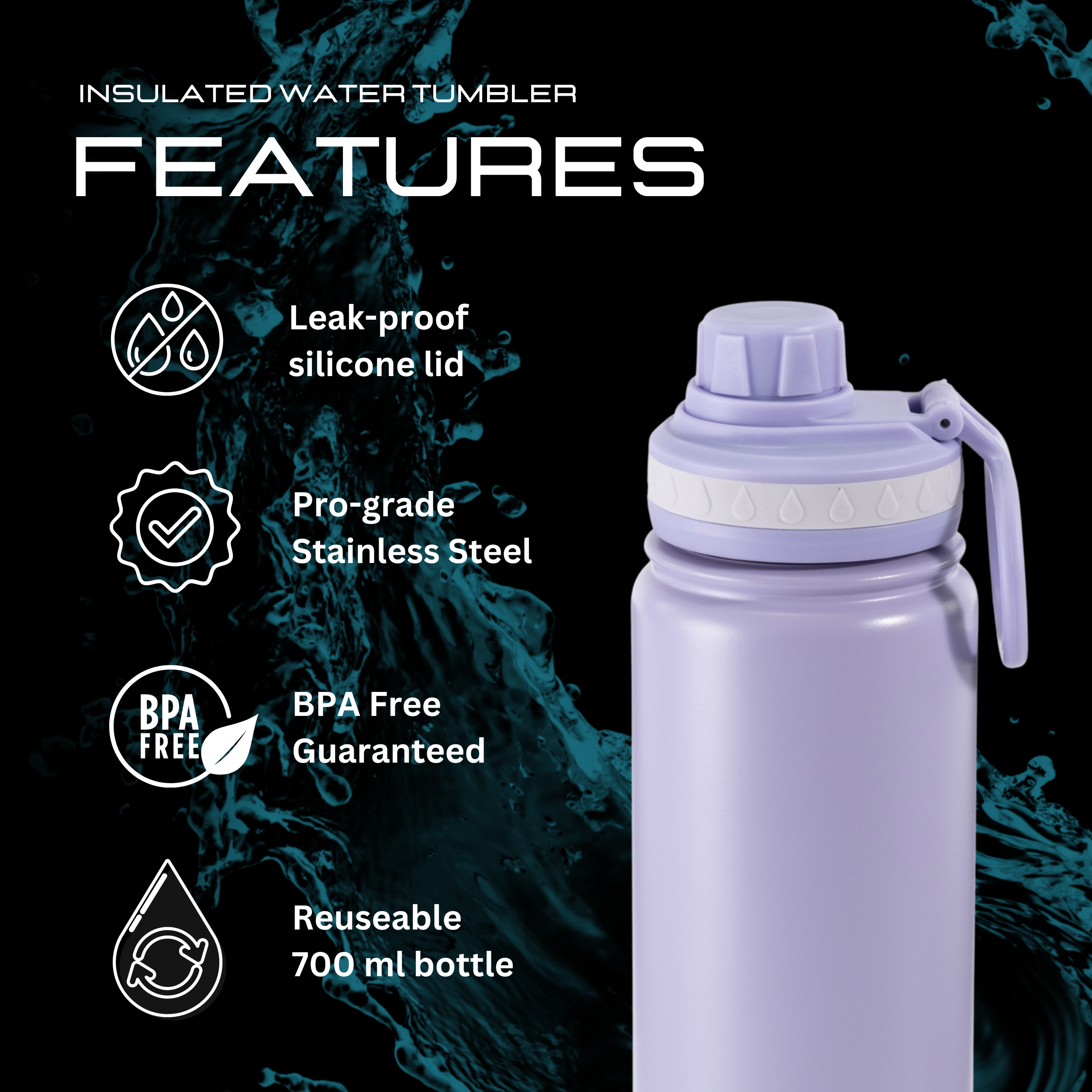 Avalanche Sports Bottle - 700 ML / 23 fl.oz