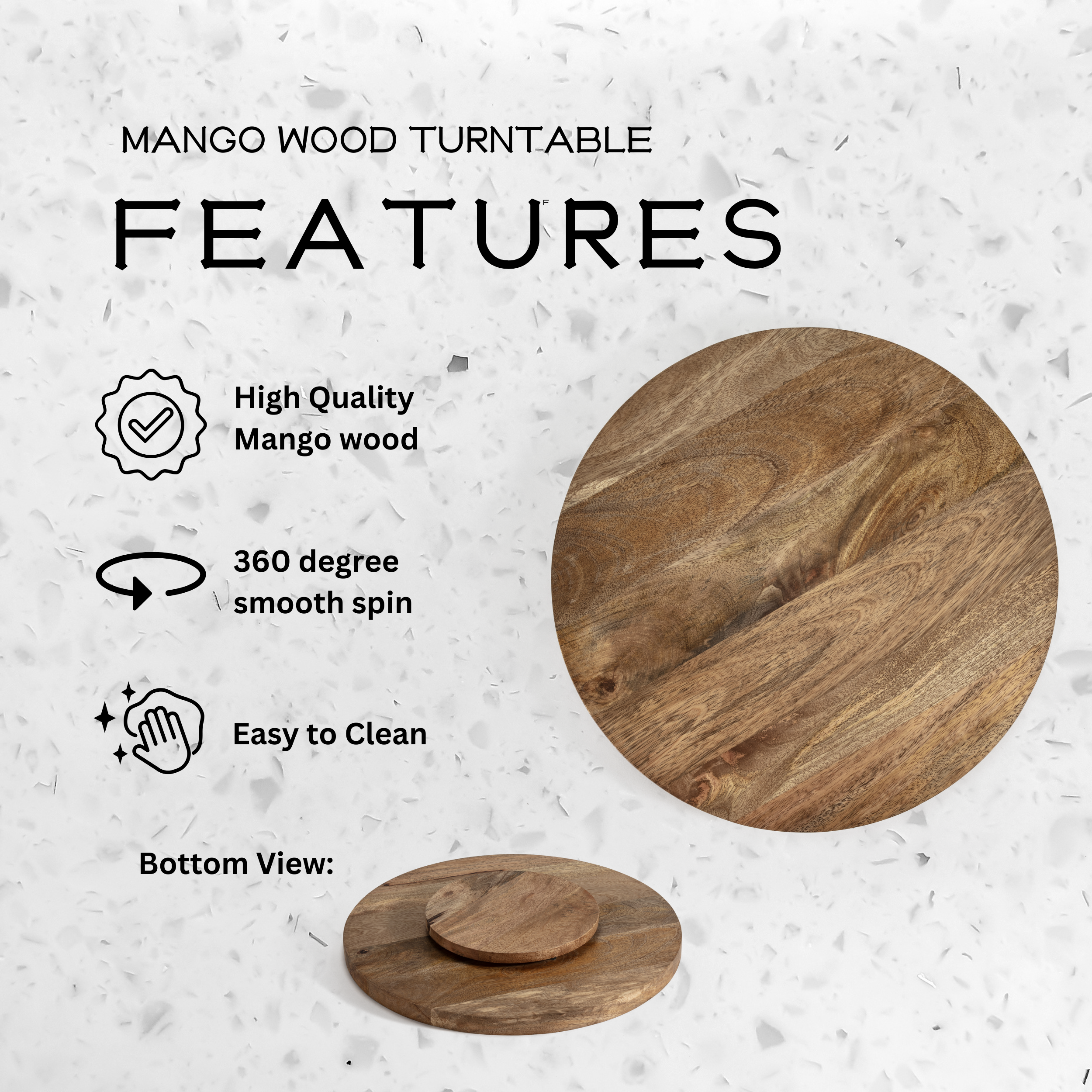 Mango Wooden Turntable Lazy Susan