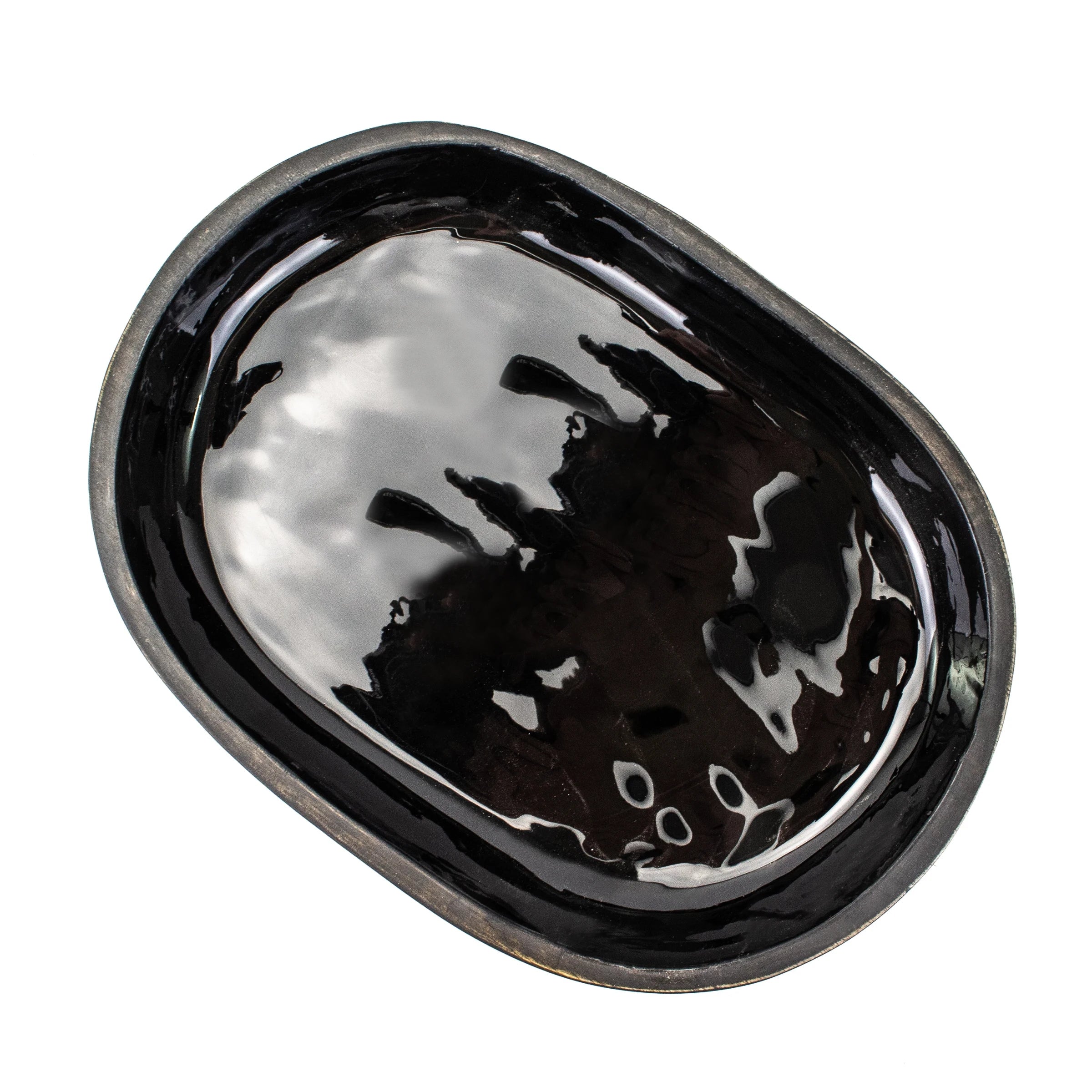 Wooden oval bowl with feet (4 Pack)