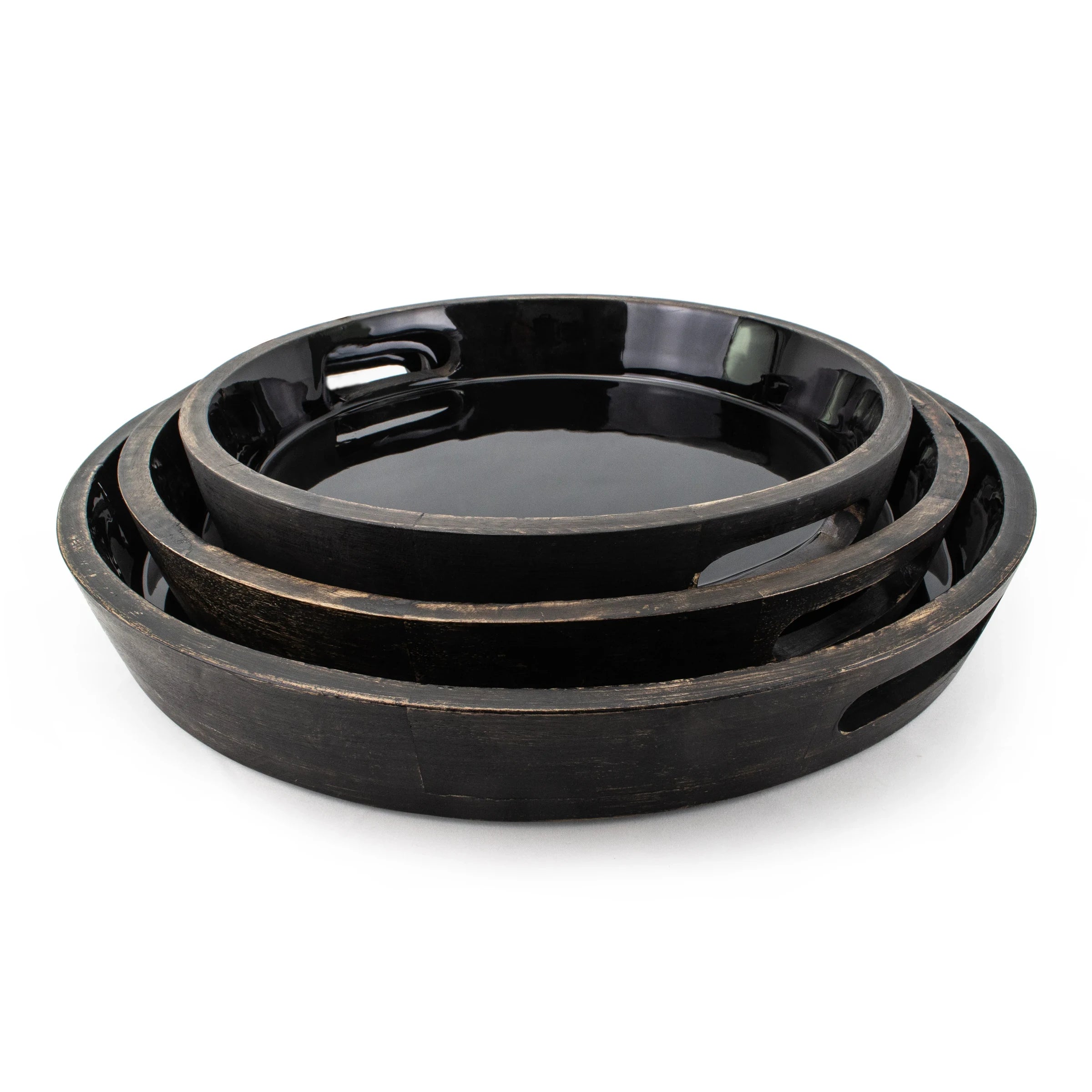 Wooden Round Trays (set of 3)