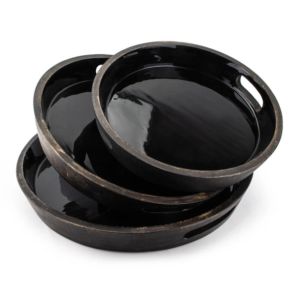 Wooden Round Trays (set of 3)