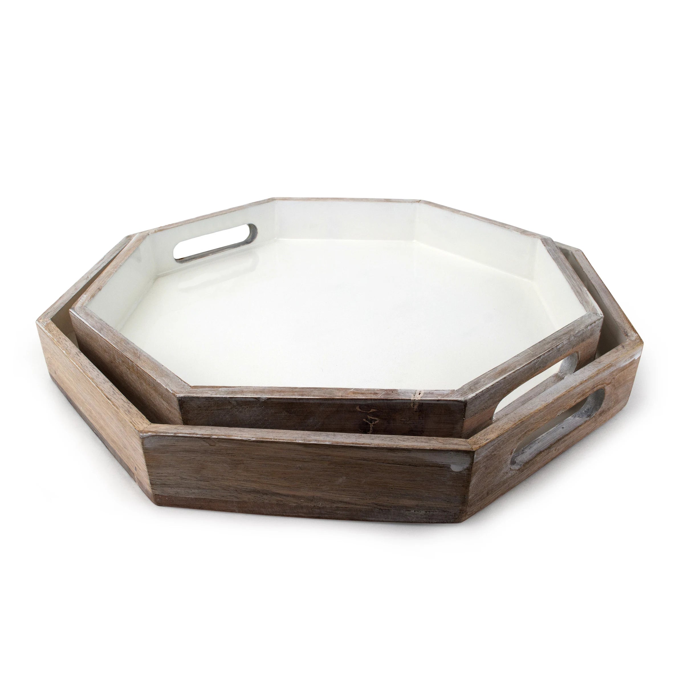 Wooden Octagonal tray(Set of 2)