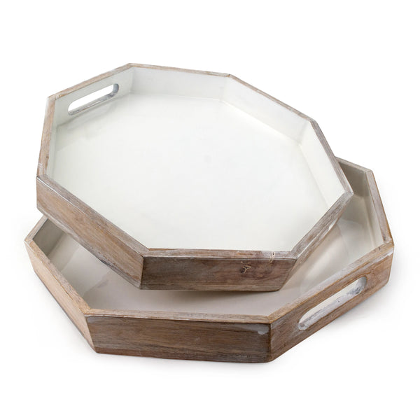 Wooden Octagonal tray(Set of 2)