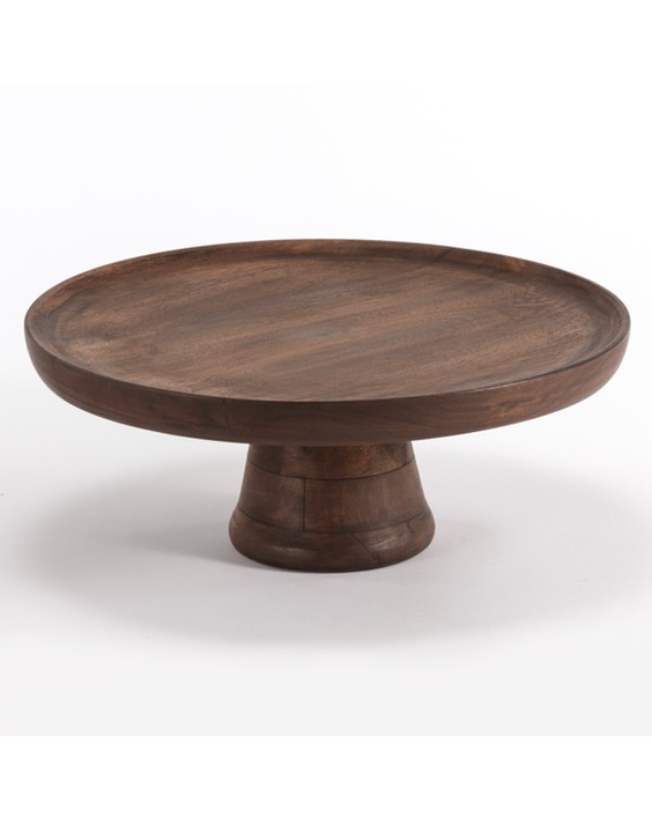 Acacia Wood Cake Stand Wooden Serving Platter