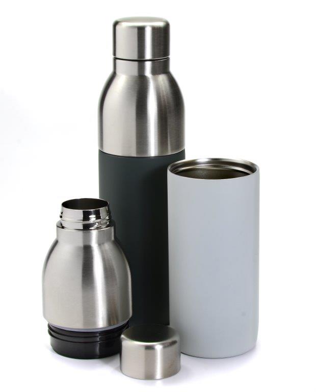 White 2 in 1 Sully Stainless Steel Drinking Bottles - 20 oz - Sully Innovations 